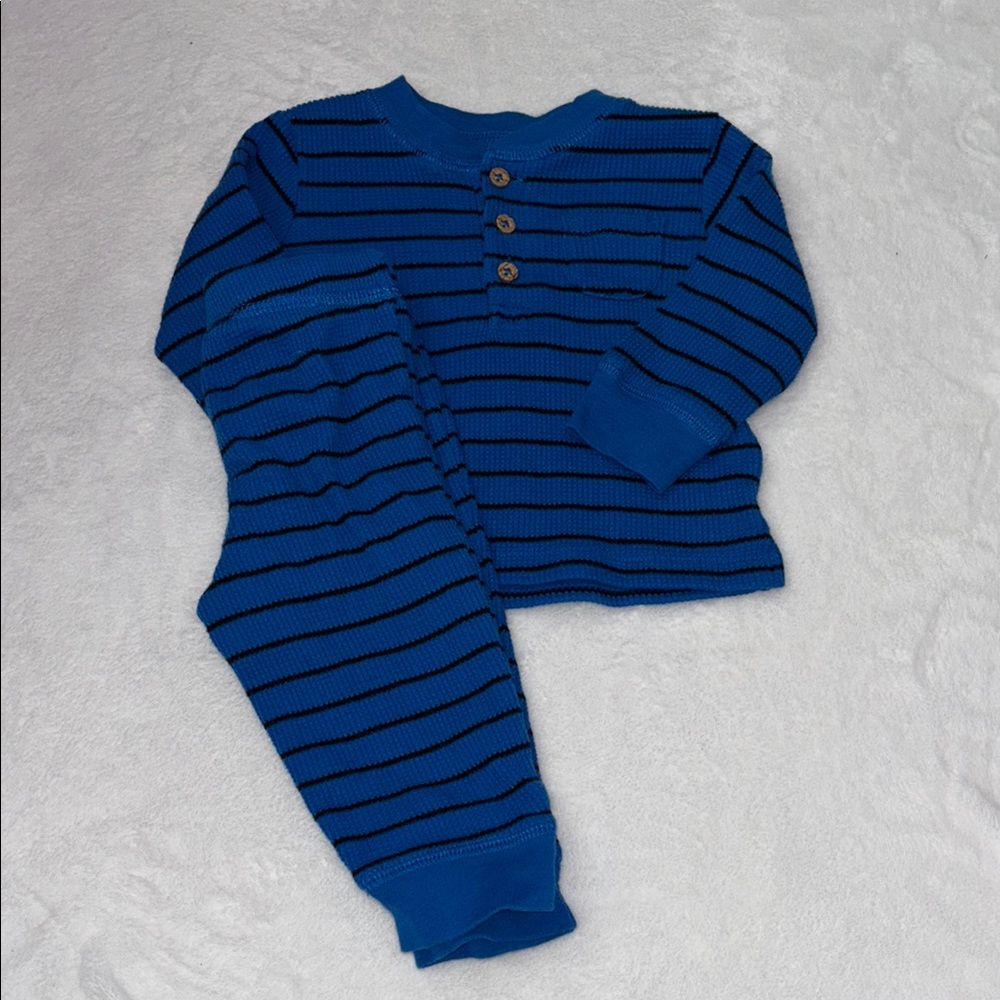 Carter's Blue and Black Striped 6 month matching Set baby boy clothing